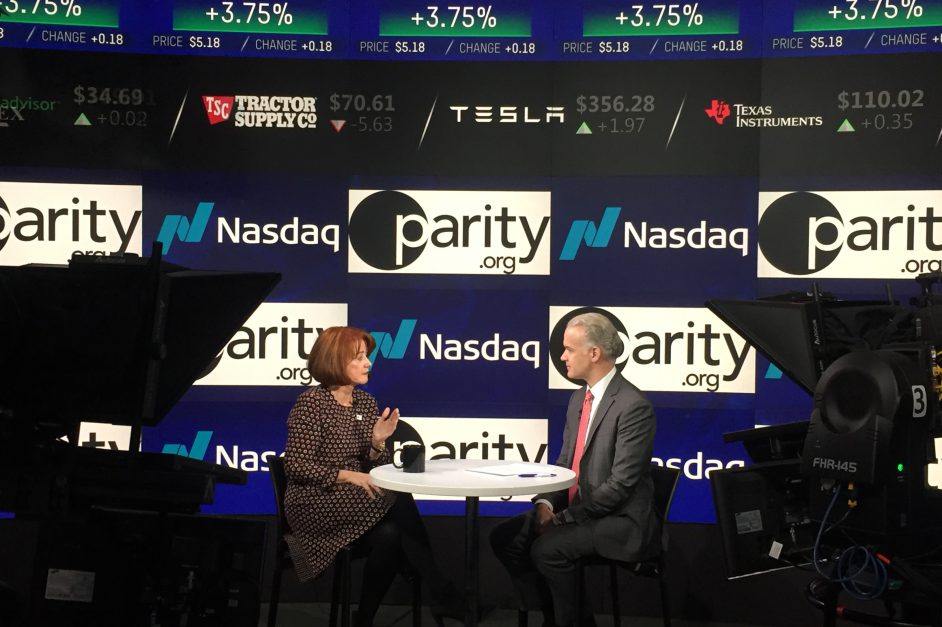 Cathrin Stickney, Founder and CEO of Parity.org, during an interview with Nasdaq