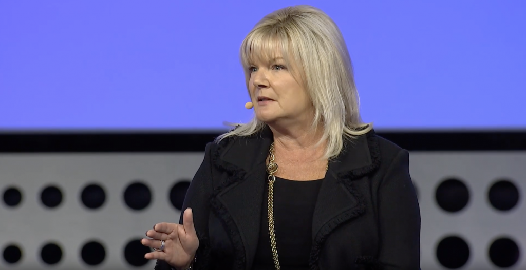 Kamy Scarlett, Best Buy CHRO, speaking at Silicon slopes